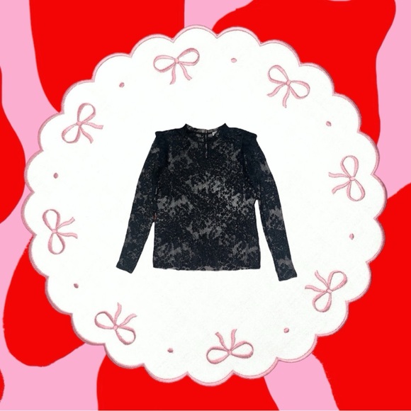 Chelsea28 Tops - lace high-collared top 🌛